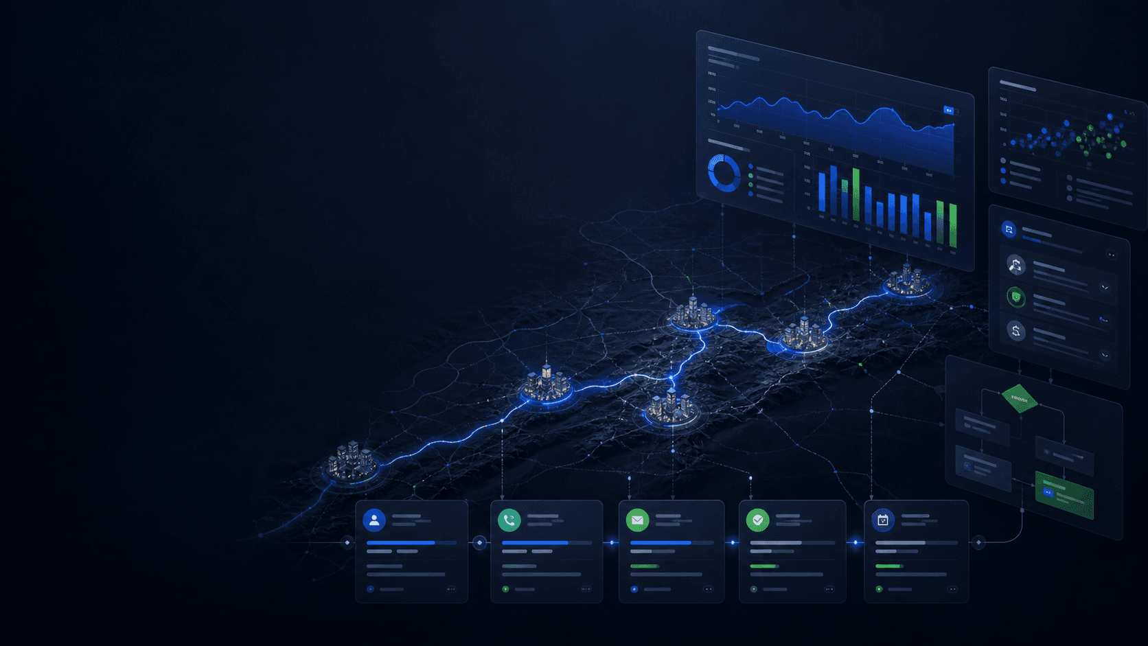 Ralston AI workflow dashboard showing local lead follow-up, intake, and automation systems
